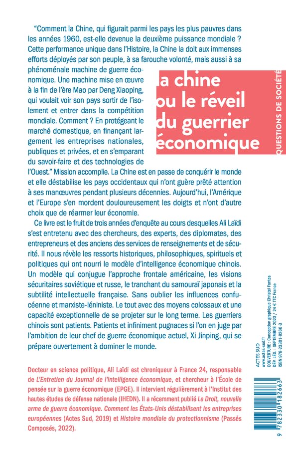 Couverture du livre guerre economique chine publié chez Actes Sud – vue 2