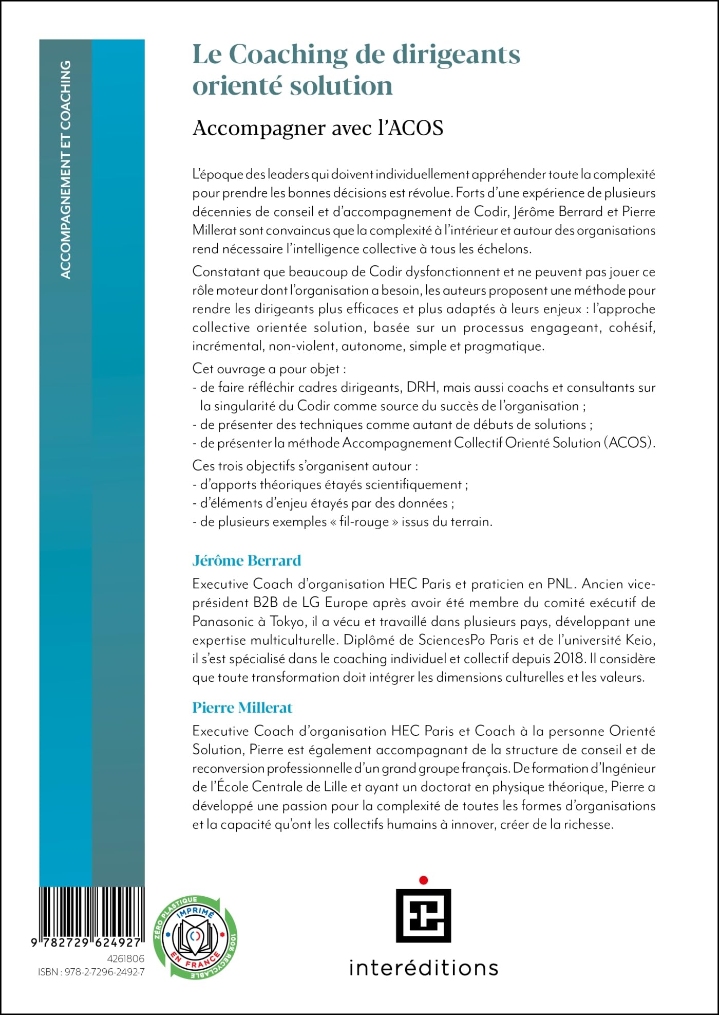 Livre sur le coaching de dirigeants orienté solution méthode ACOS – vue 2